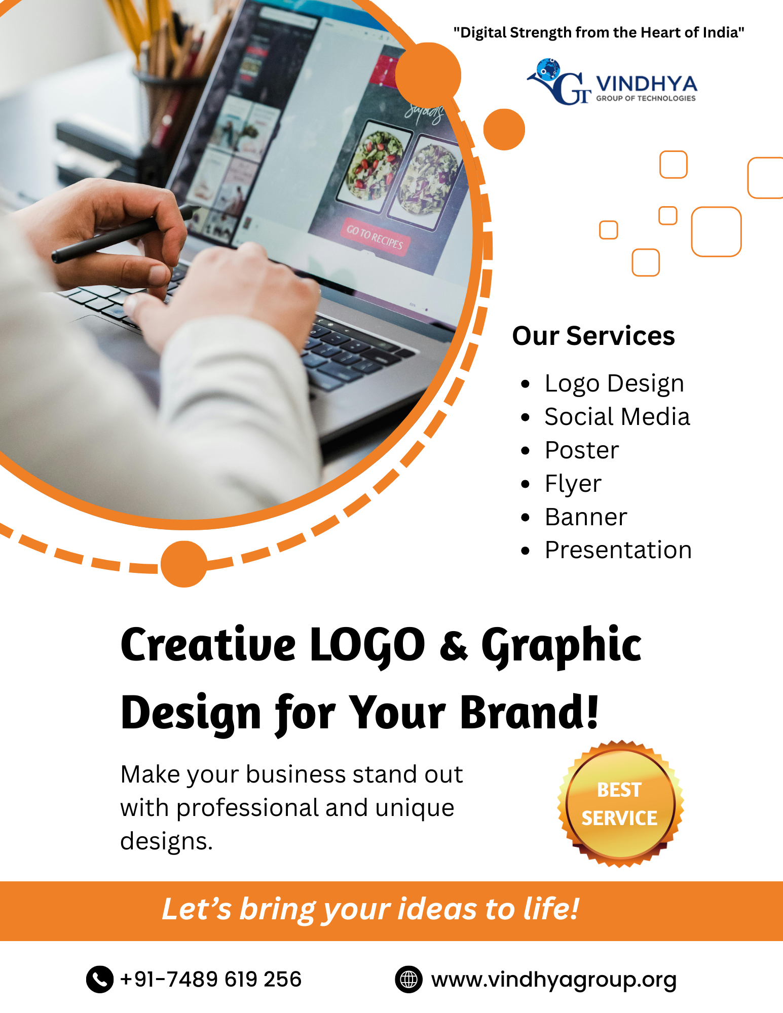 Creative LOGO and Graphic Design Services Rewa mp